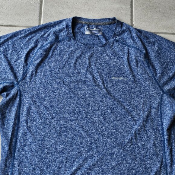 Mens Eddie Bauer Motion Free Dry Active Shirt Tall Extra Large TXL Blue - Picture 2 of 2